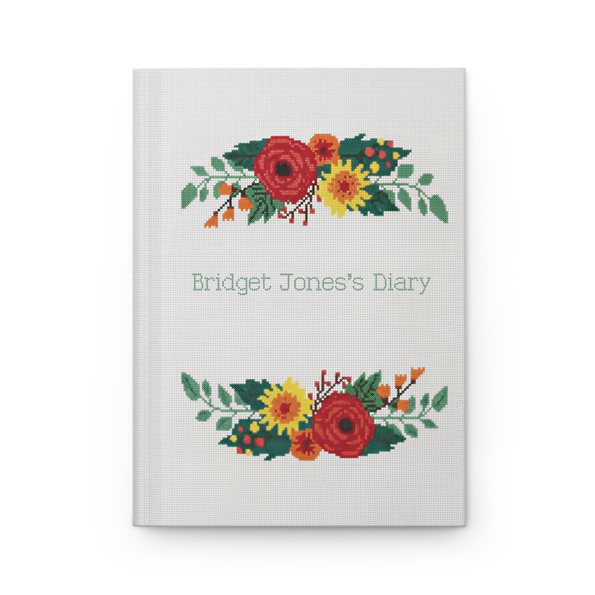 Personalized Cross-Stitch Hardcover Journal