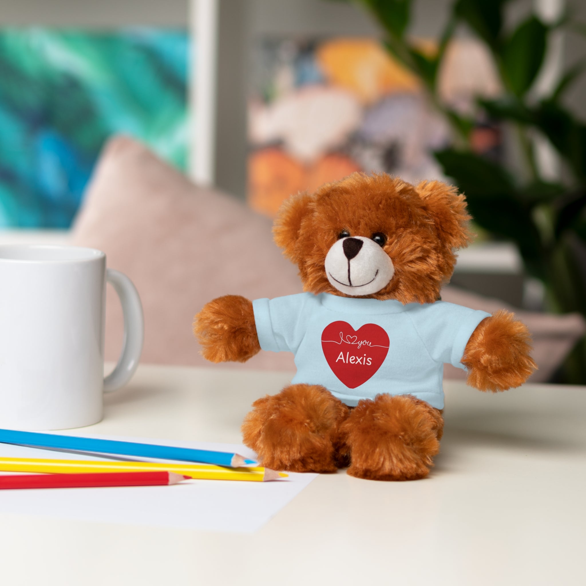 Personalized Heart Plush Animals