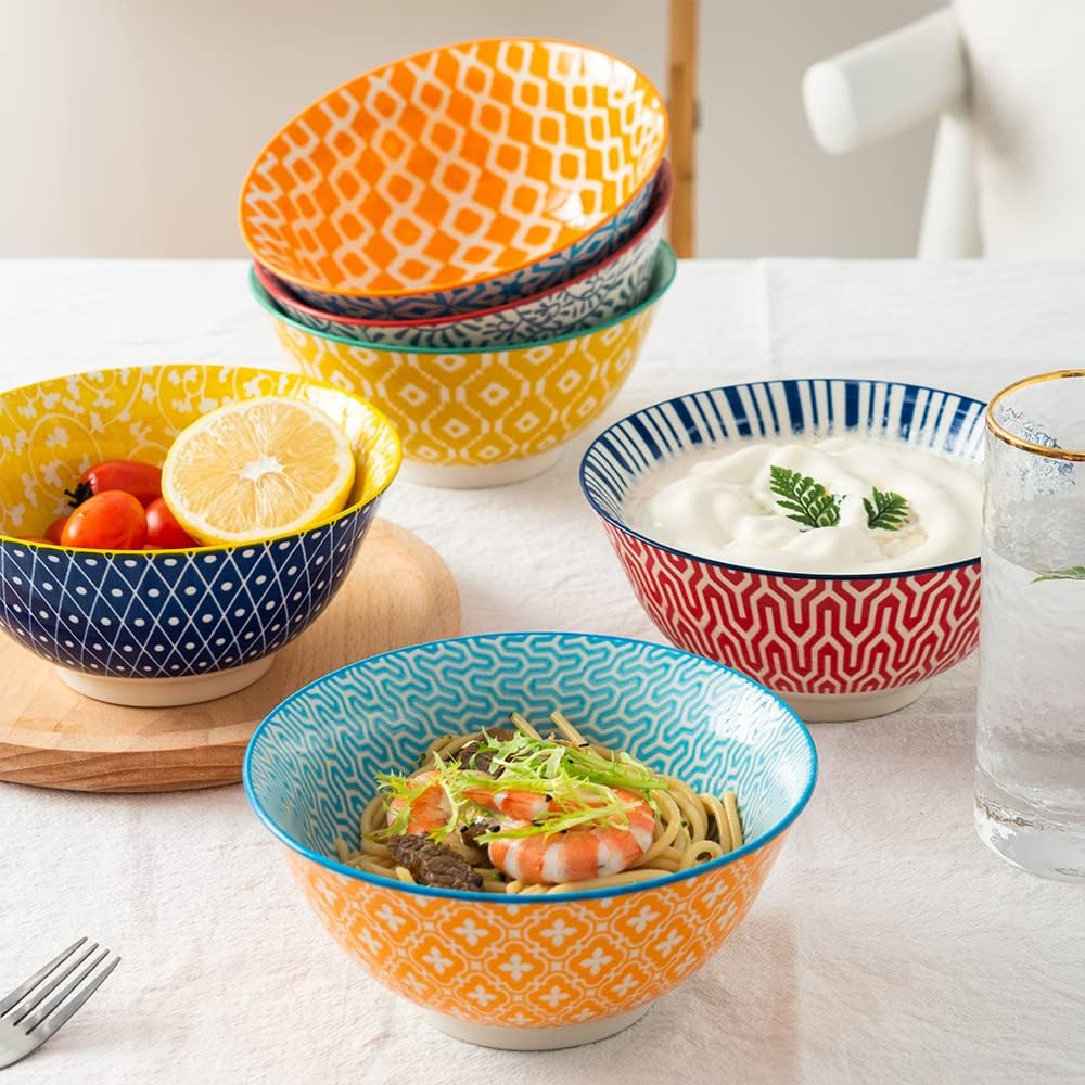 Ceramic Serving Bowls Set of 6