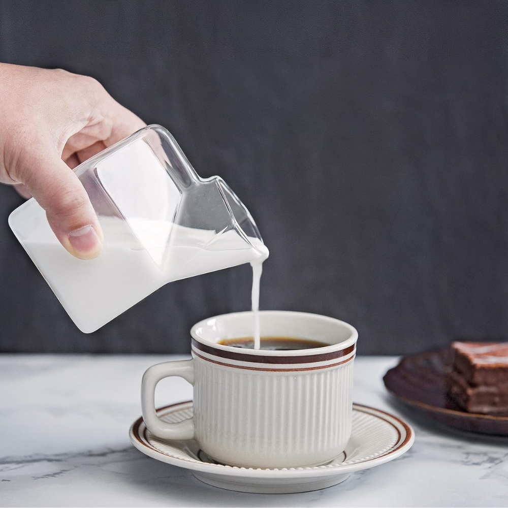 Glass Milk Carton Creamer