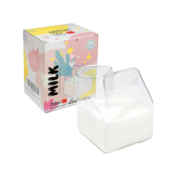 Glass Milk Carton Creamer