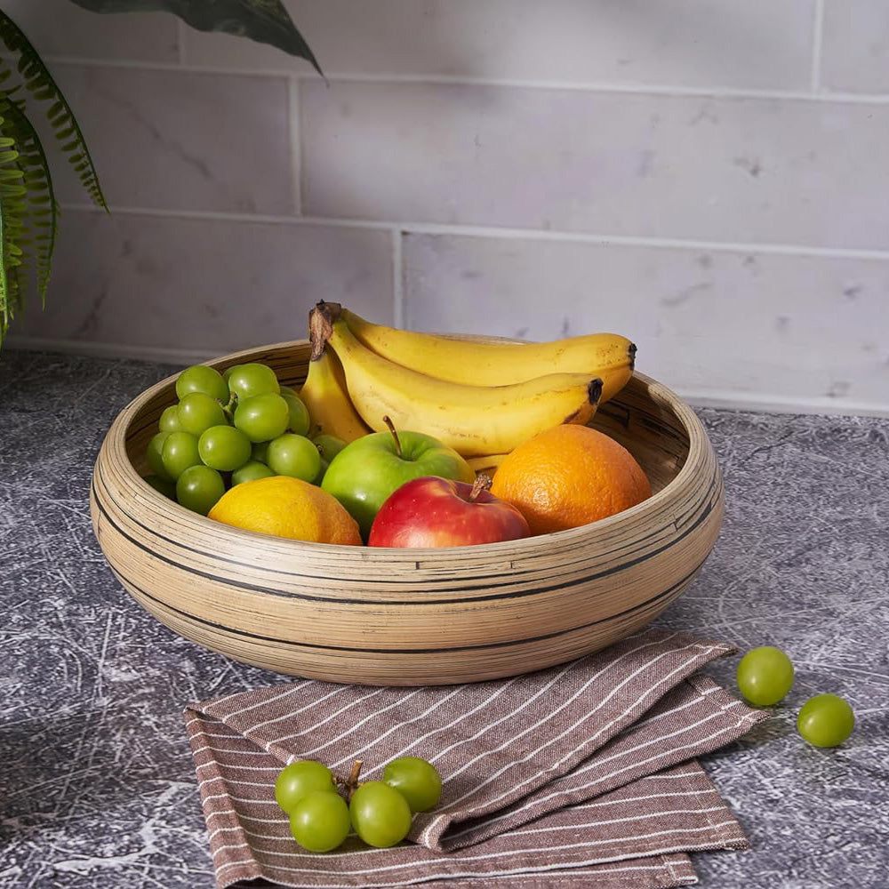 Handcrafted Bamboo Serving Bowl