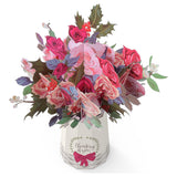 3D Pop up Card Colorful Rose Bouquet