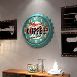 Retro Bottle Cap Wall Clock