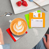 Floppy Disk Coasters 6Pcs