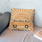 Retro Bus Pillow Cover