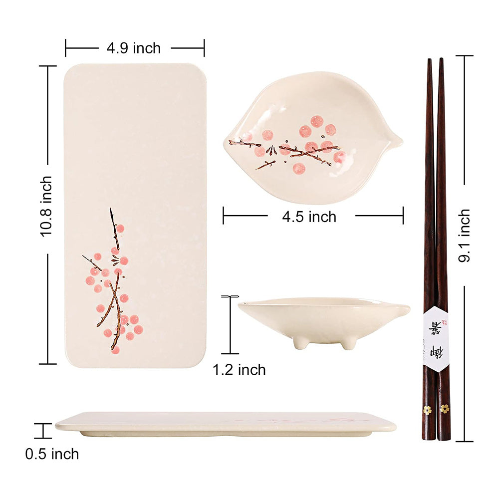 Japanese Sushi Plate Set for 2