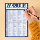 Pack This! Packing List Notepad