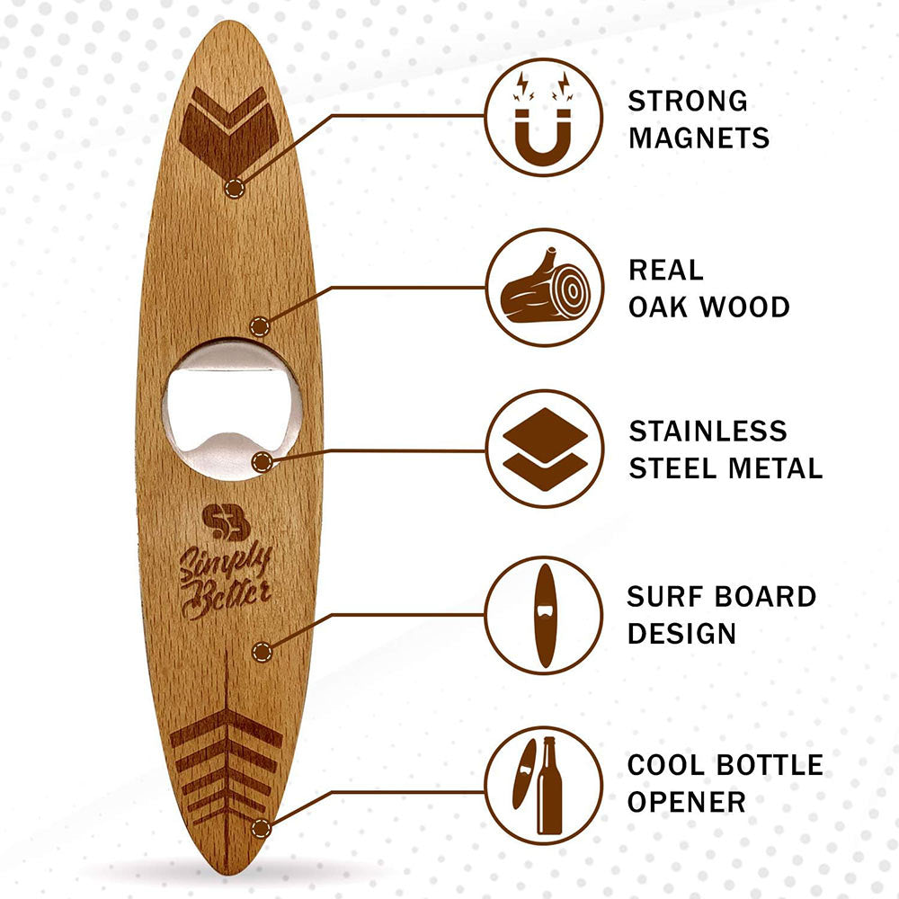 Surfboard Magnetic Bottle Opener