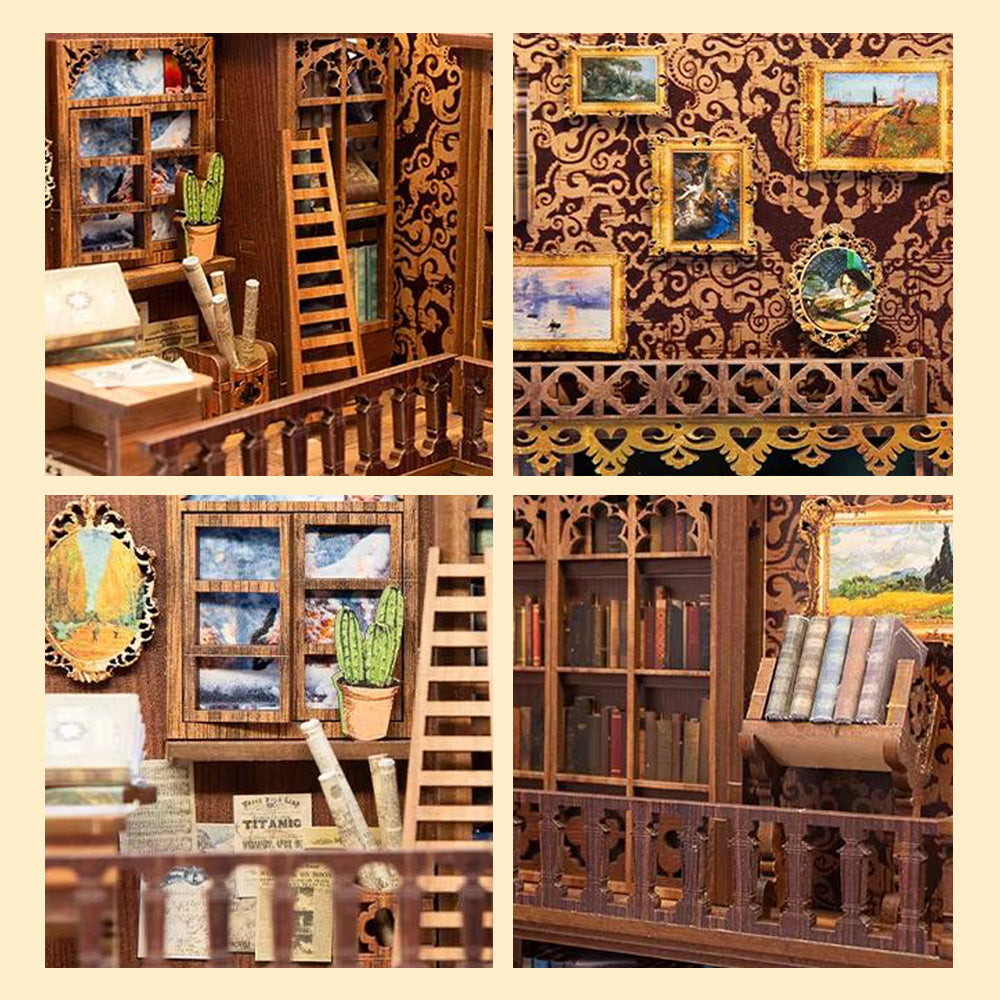 DIY Miniature Book Nook KIT - Eternal Bookstore