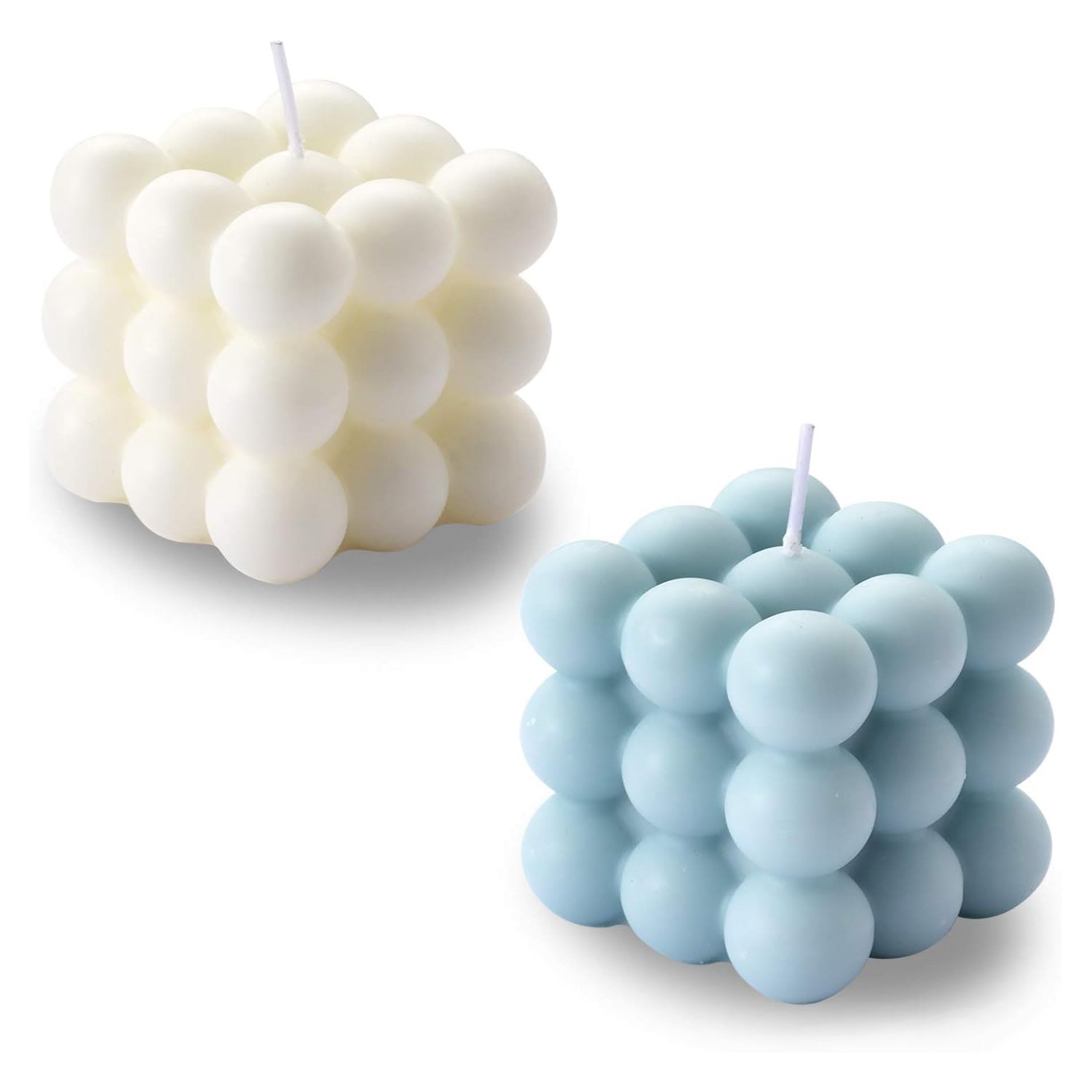 Bubble Cube Candles Set of 2