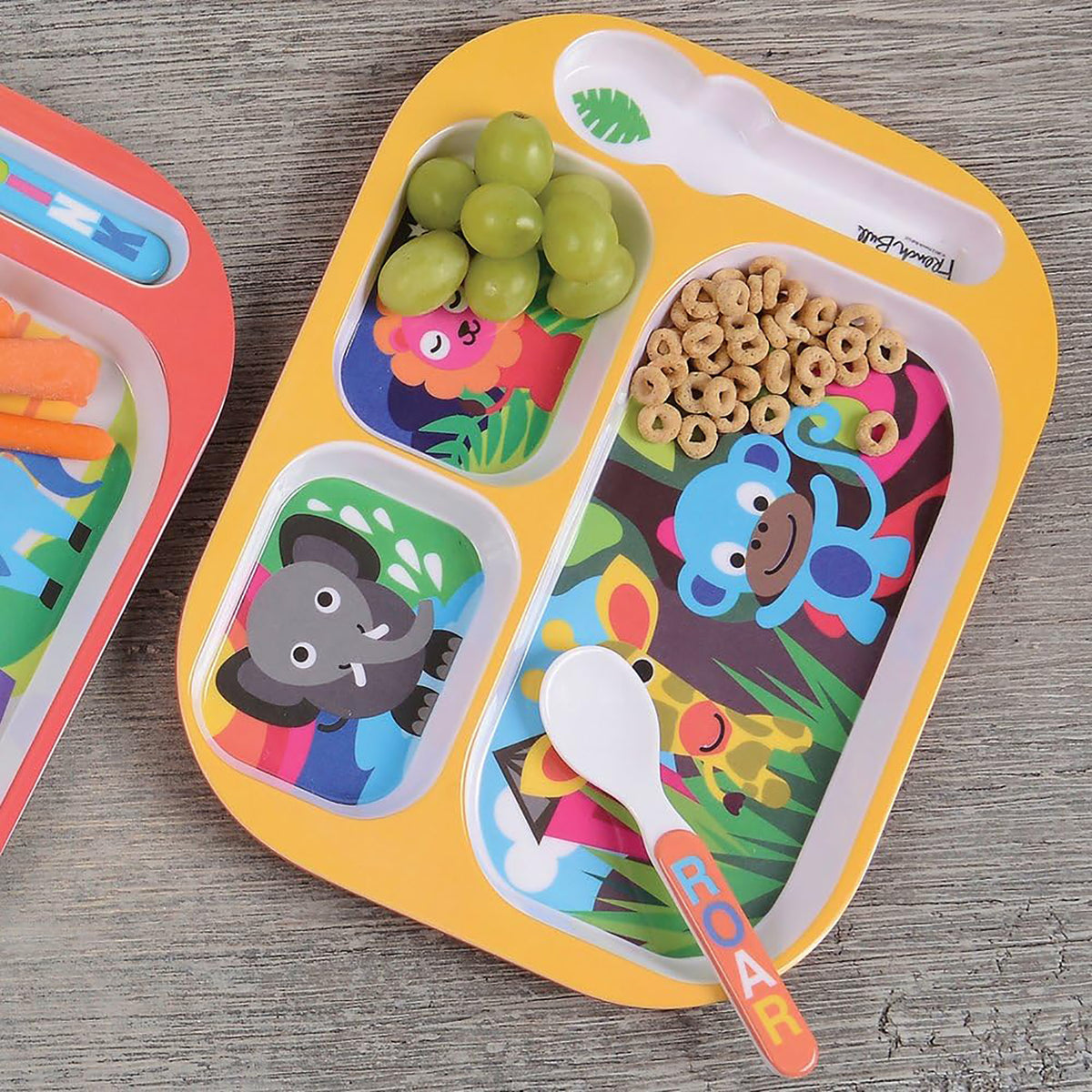 Kids Divided Tray and Spoon Set