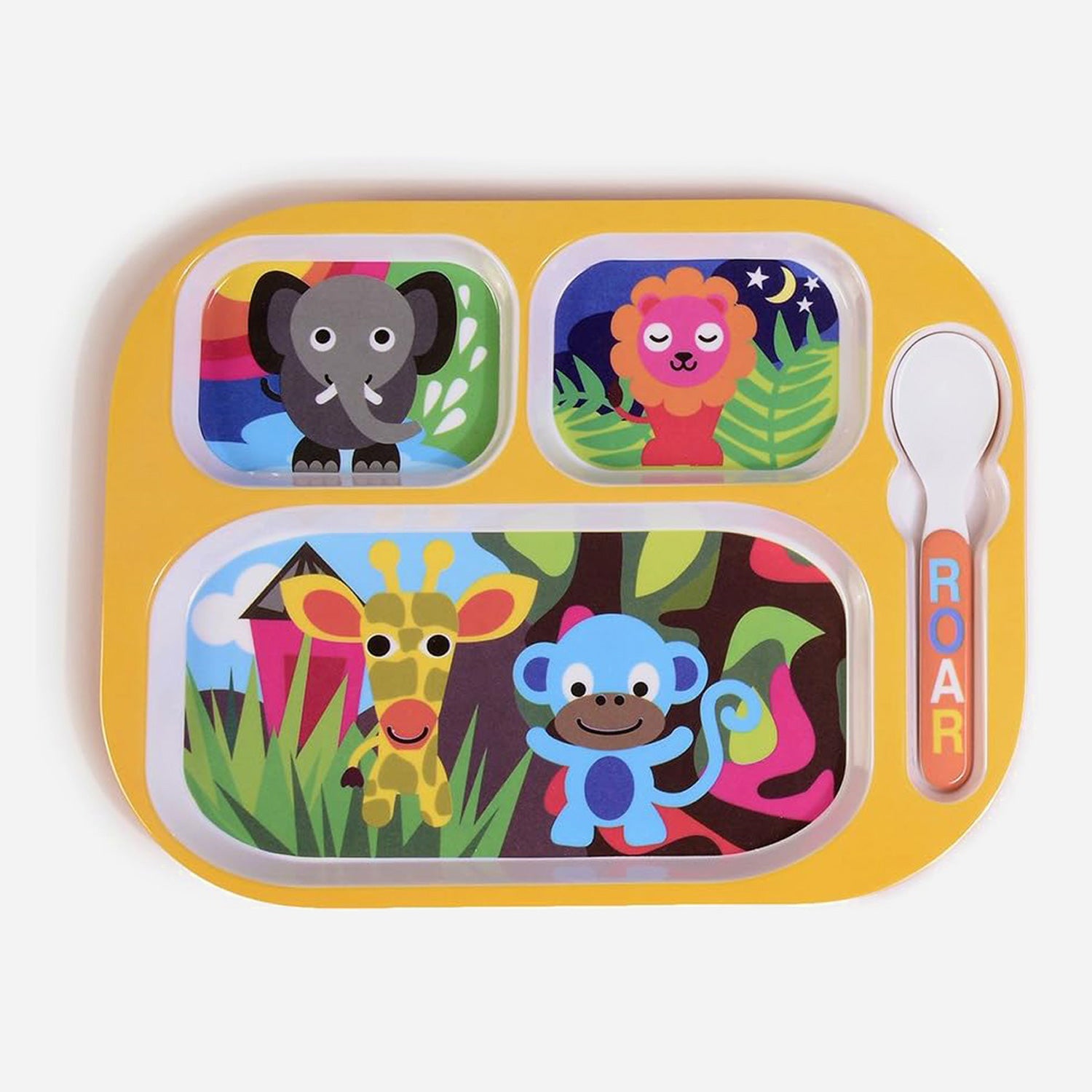 Kids Divided Tray and Spoon Set