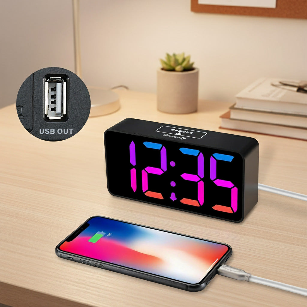 Small Digital RGB Alarm Clock