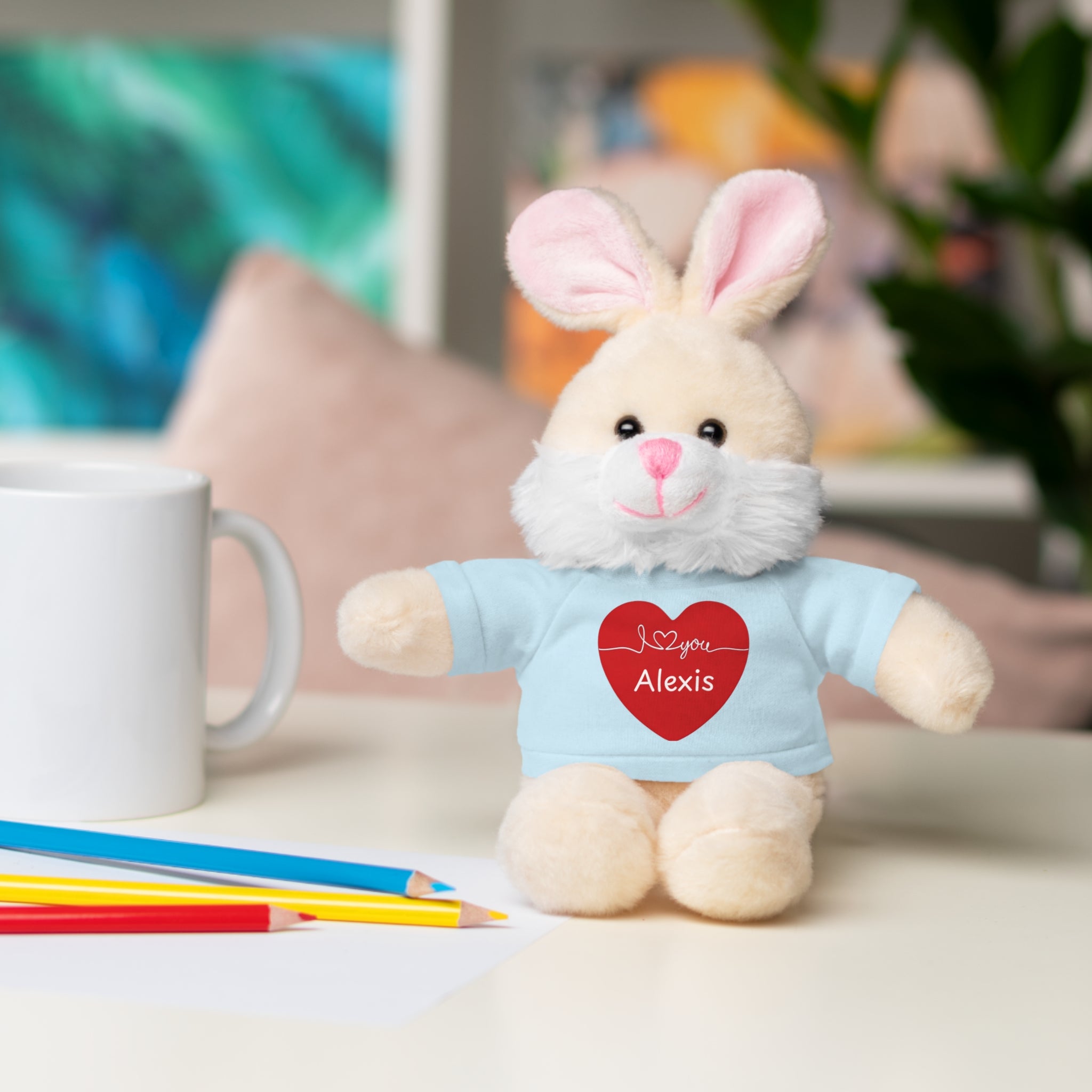 Personalized Heart Plush Animals