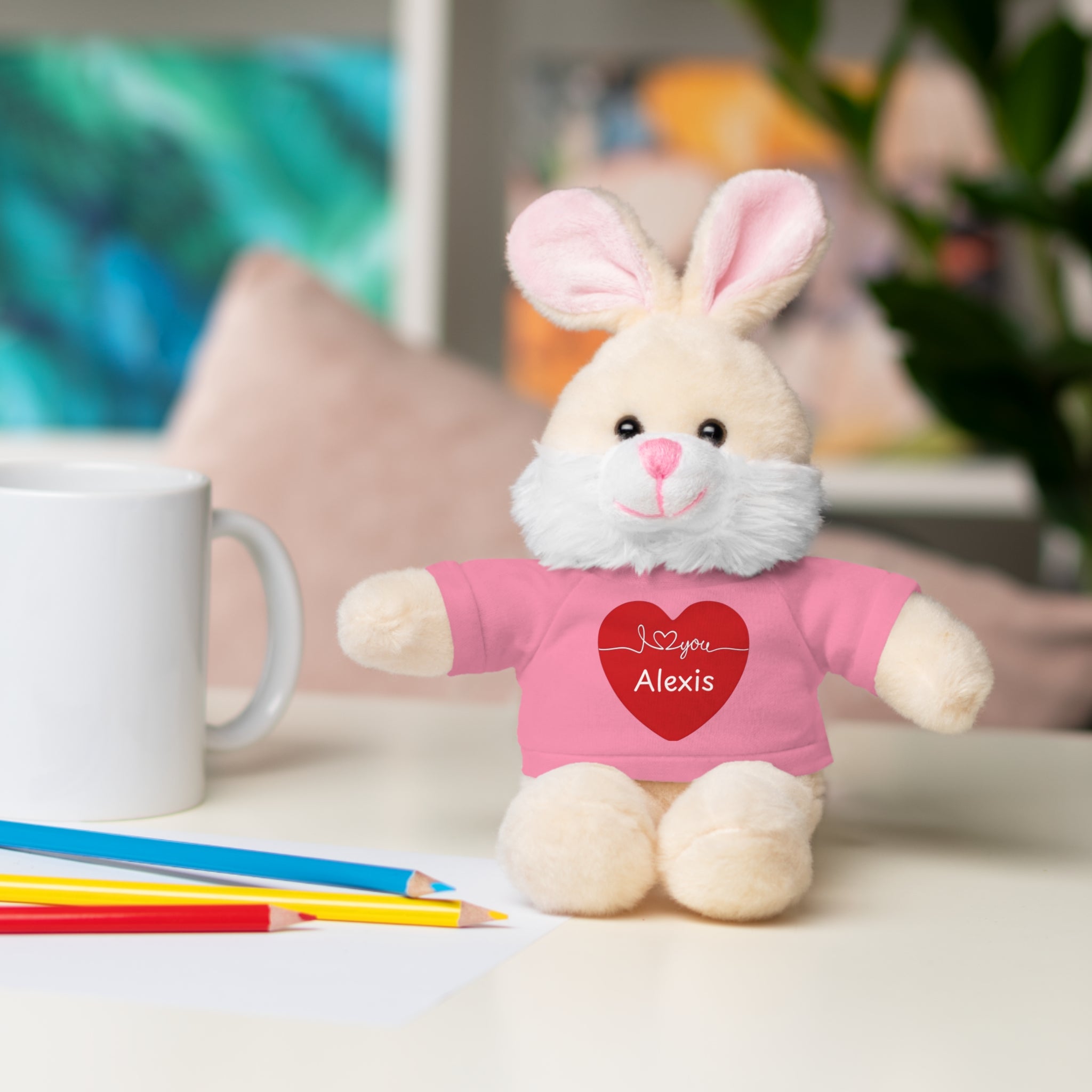 Personalized Heart Plush Animals