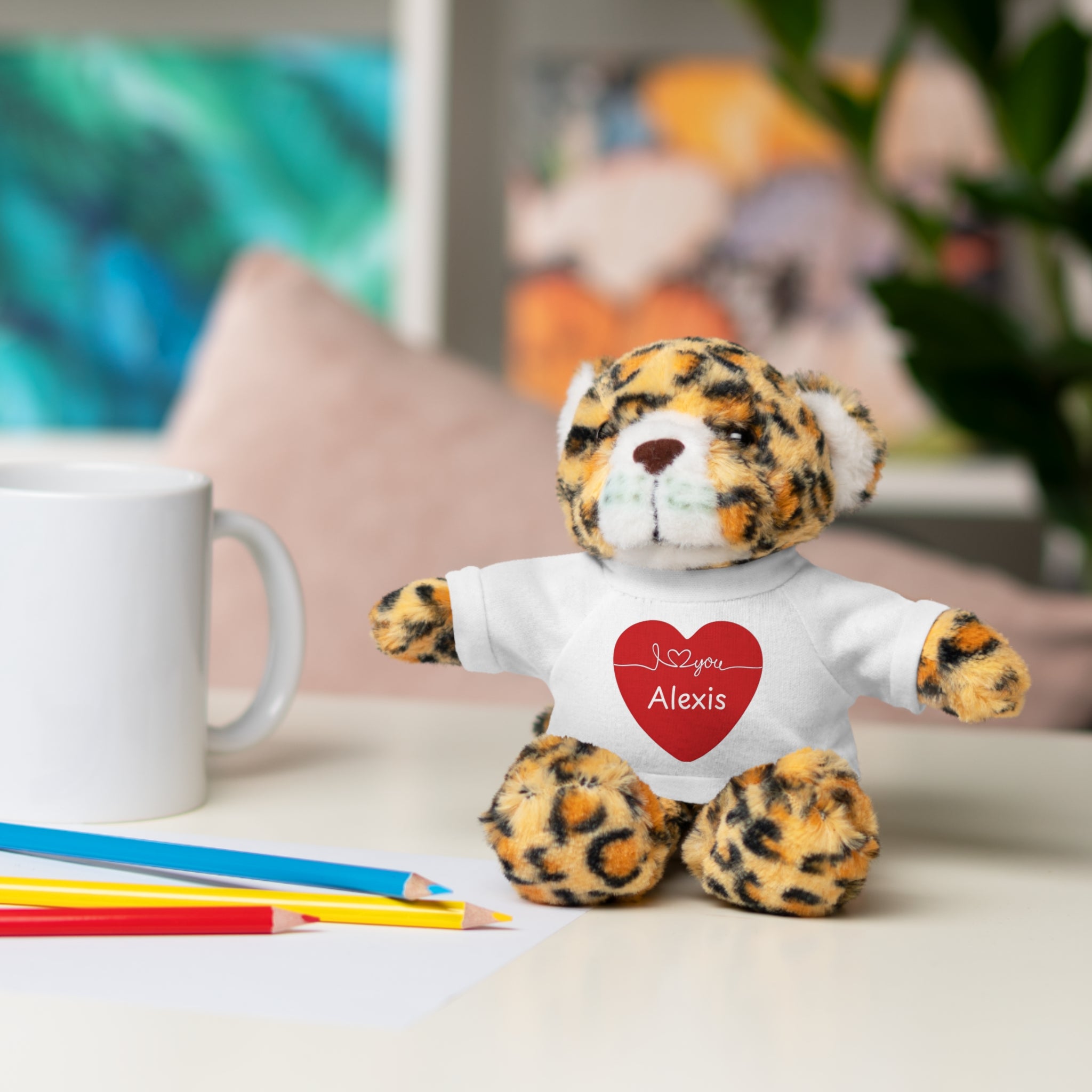 Personalized Heart Plush Animals
