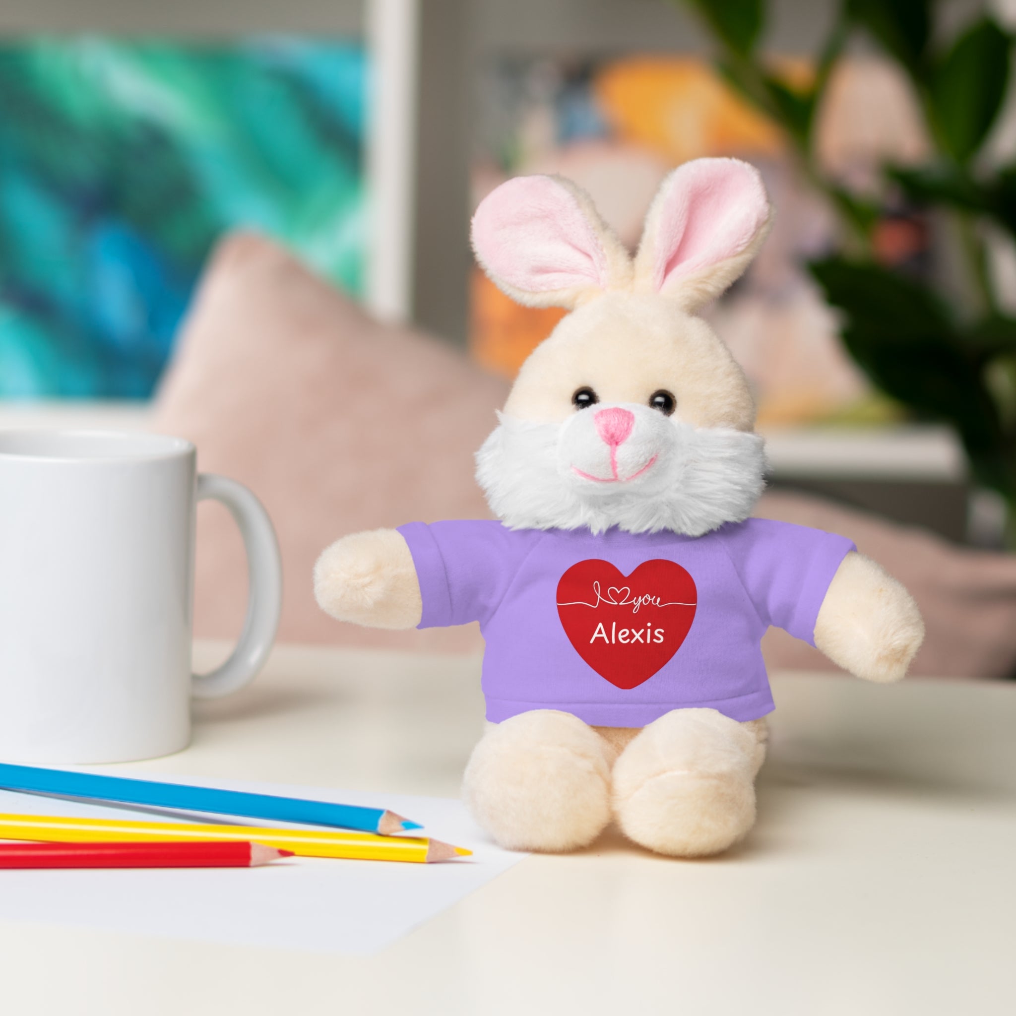 Personalized Heart Plush Animals