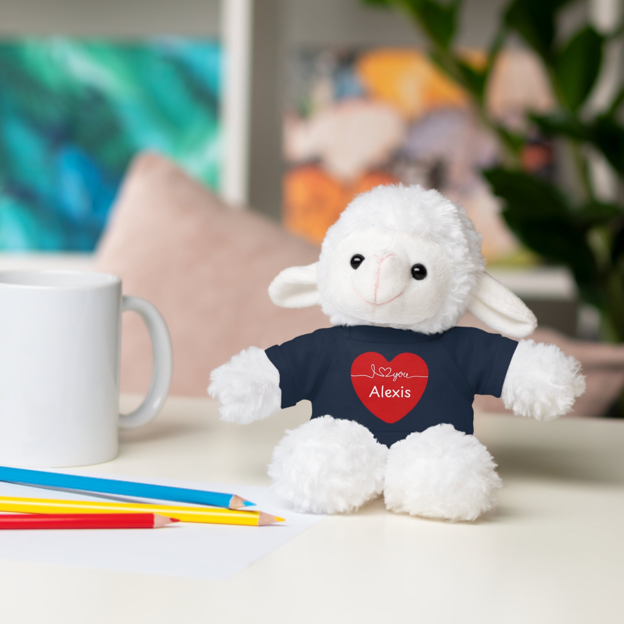 Personalized Heart Plush Animals