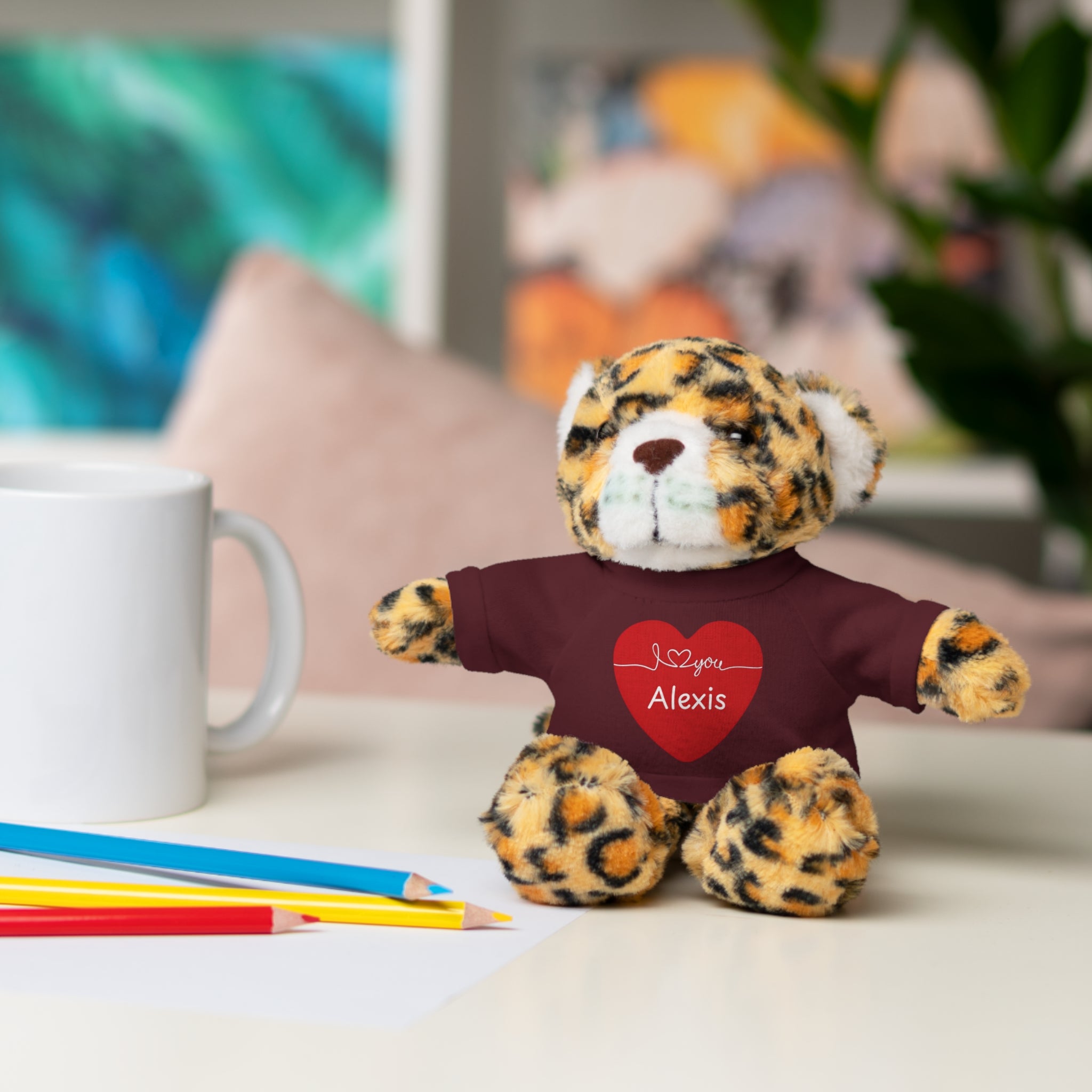 Personalized Heart Plush Animals