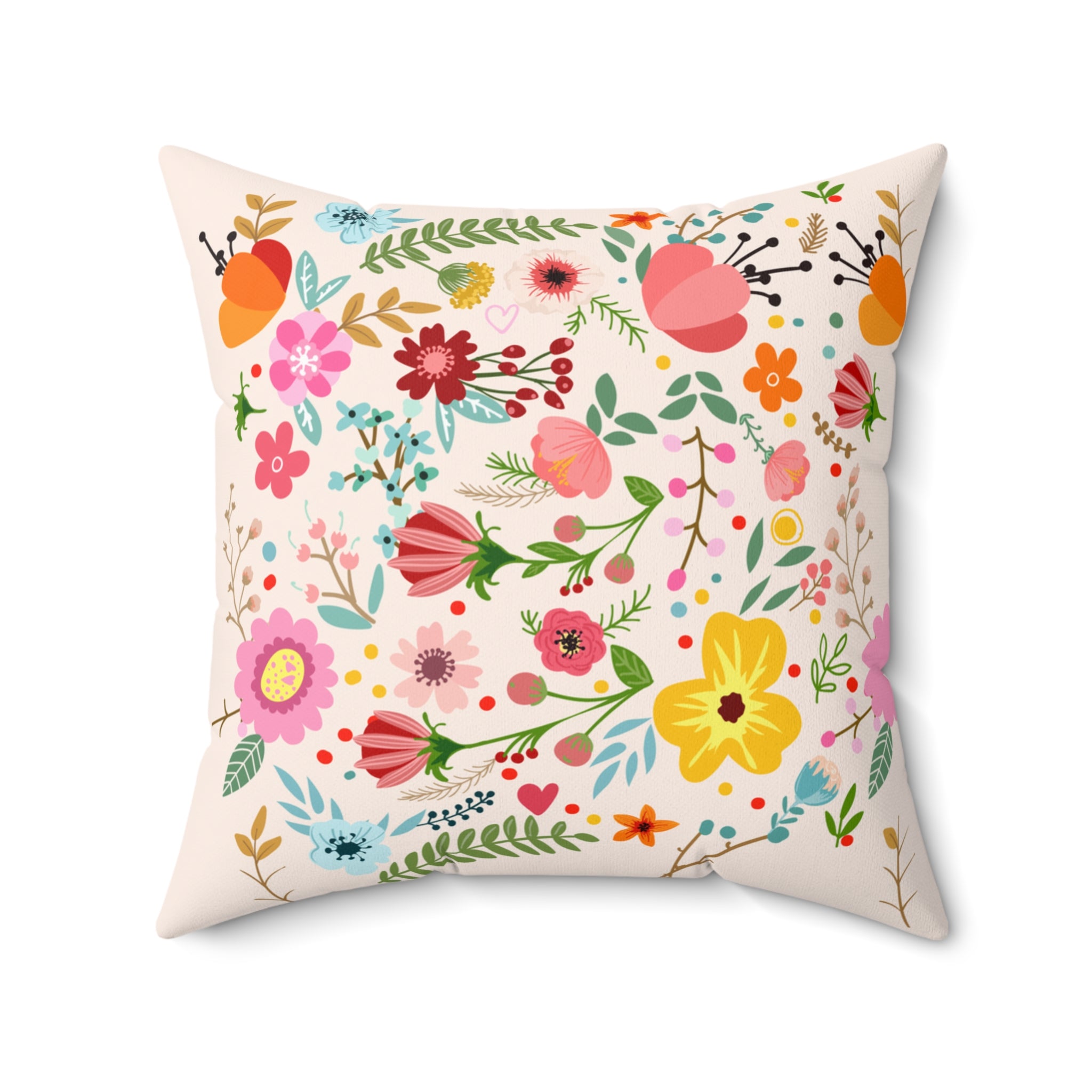 Spring Blossom Square Pillow