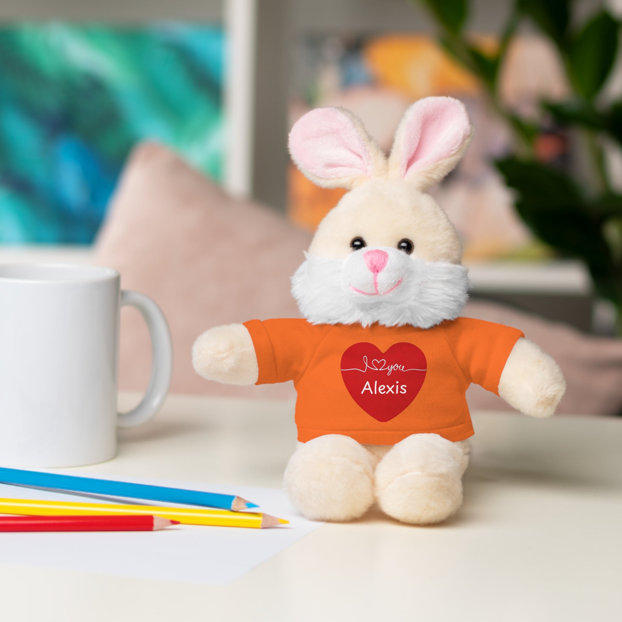 Personalized Heart Plush Animals