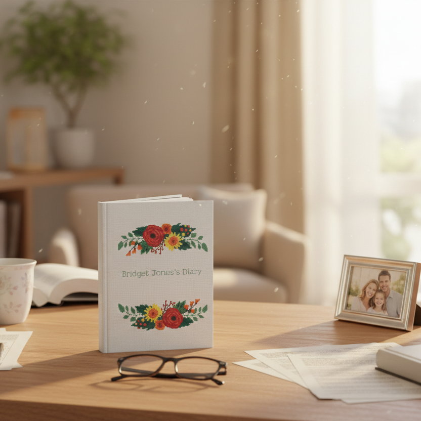 Personalized Cross-Stitch Hardcover Journal