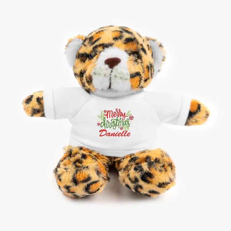 Merry Christmas Personalized Stuffed Animals with Tee