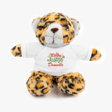 Merry Christmas Personalized Stuffed Animals with Tee