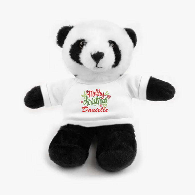 Merry Christmas Personalized Stuffed Animals with Tee