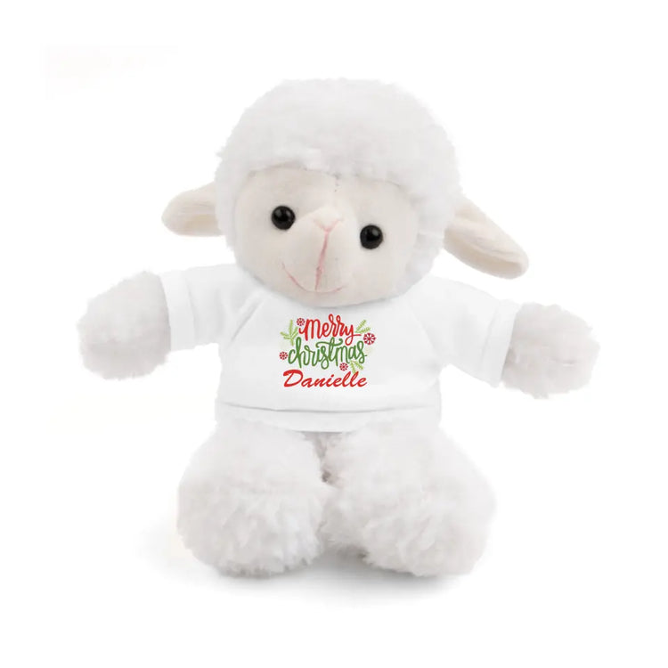 Merry Christmas Personalized Stuffed Animals with Tee