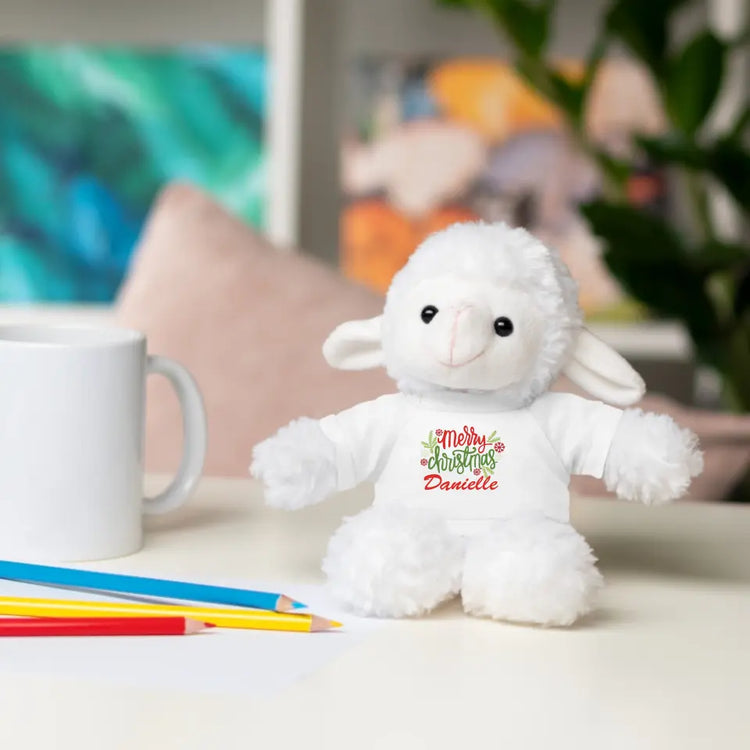 Merry Christmas Personalized Stuffed Animals with Tee