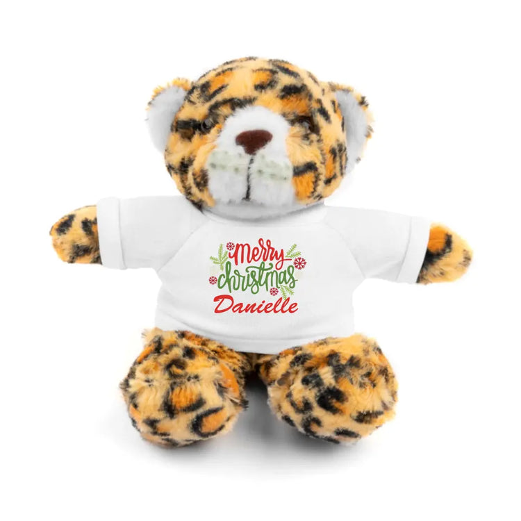 Merry Christmas Personalized Stuffed Animals with Tee