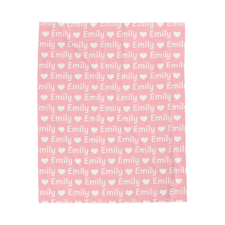 Personalized Velveteen Plush Blanket