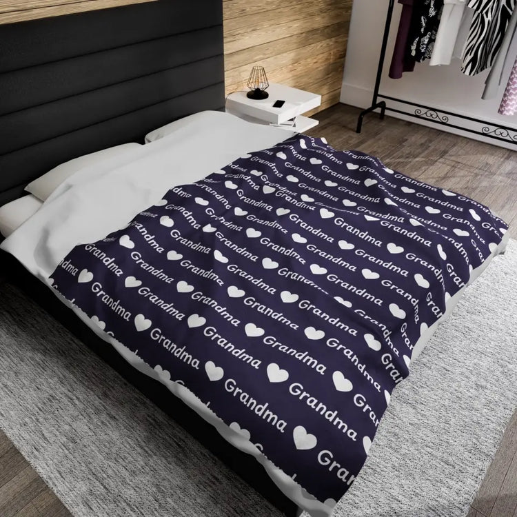 Personalized Velveteen Plush Blanket