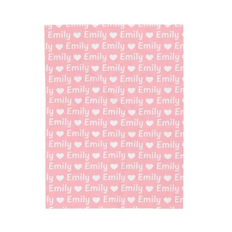 Personalized Velveteen Plush Blanket