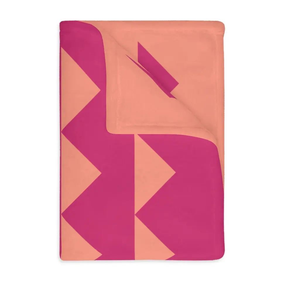 Personalized Triangle Velveteen Minky Blanket
