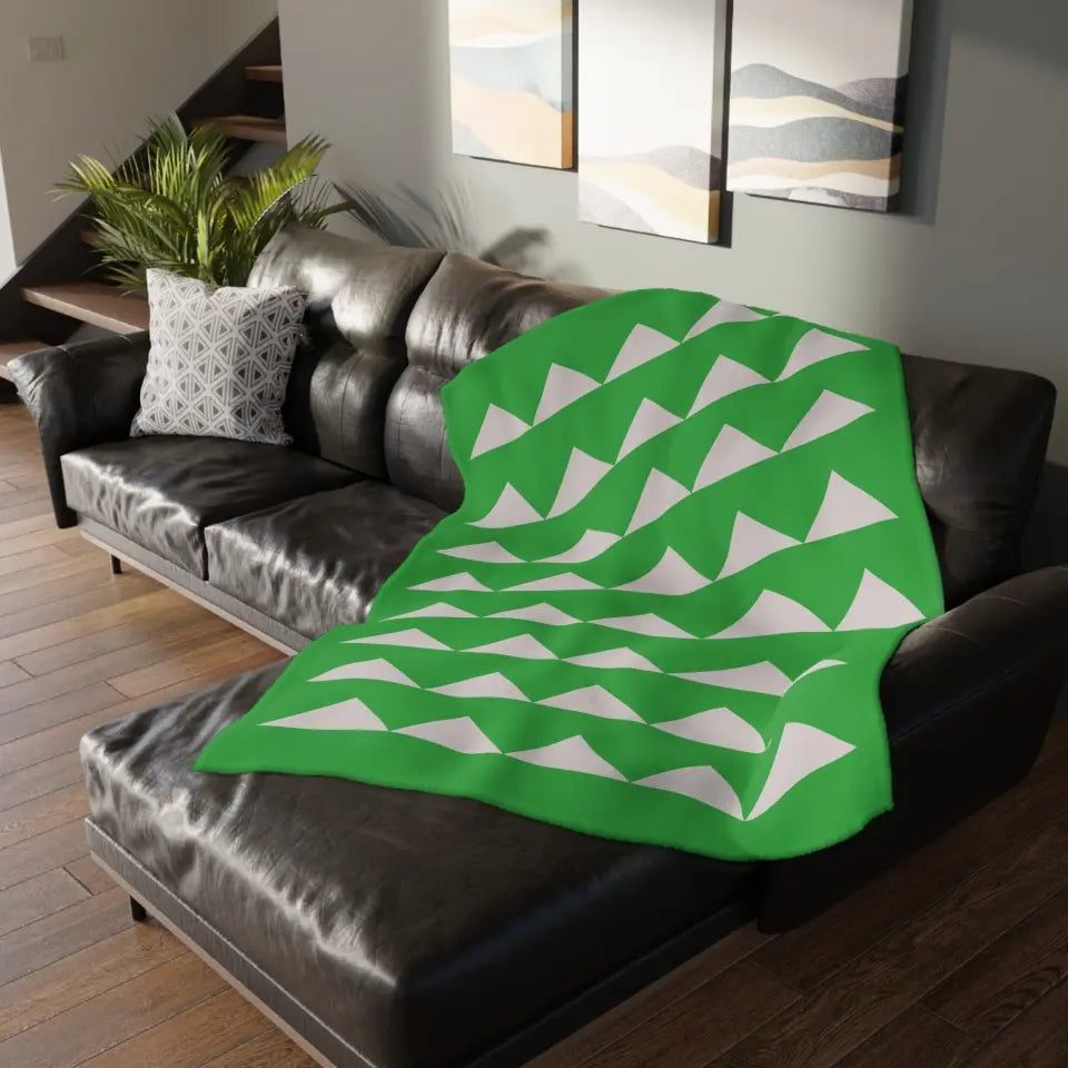 Personalized Triangle Velveteen Minky Blanket