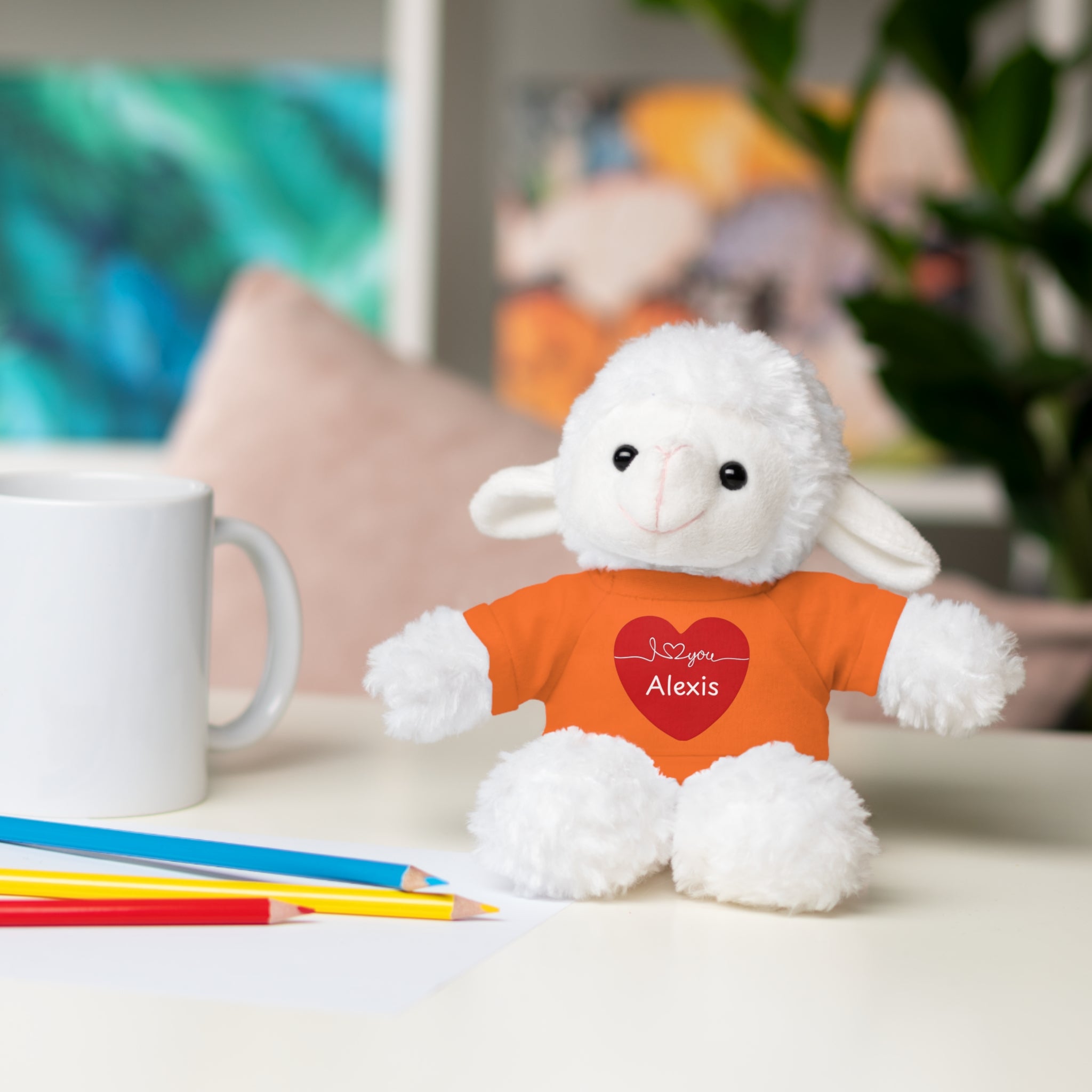 Personalized Heart Plush Animals