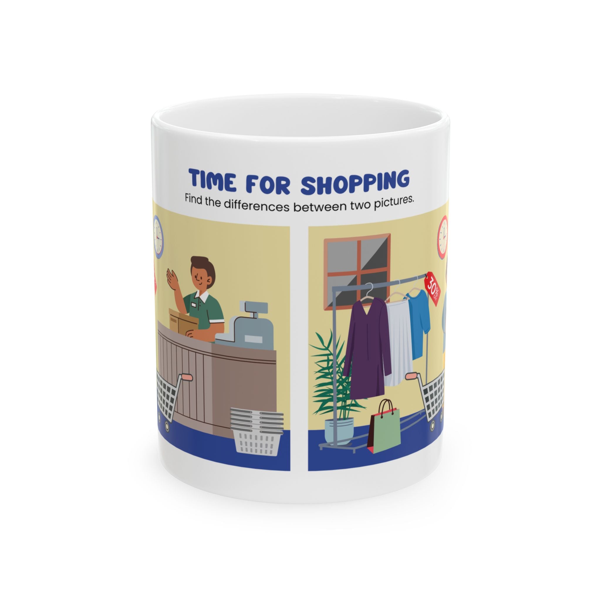 Spot the difference Mug - Time For Shopping