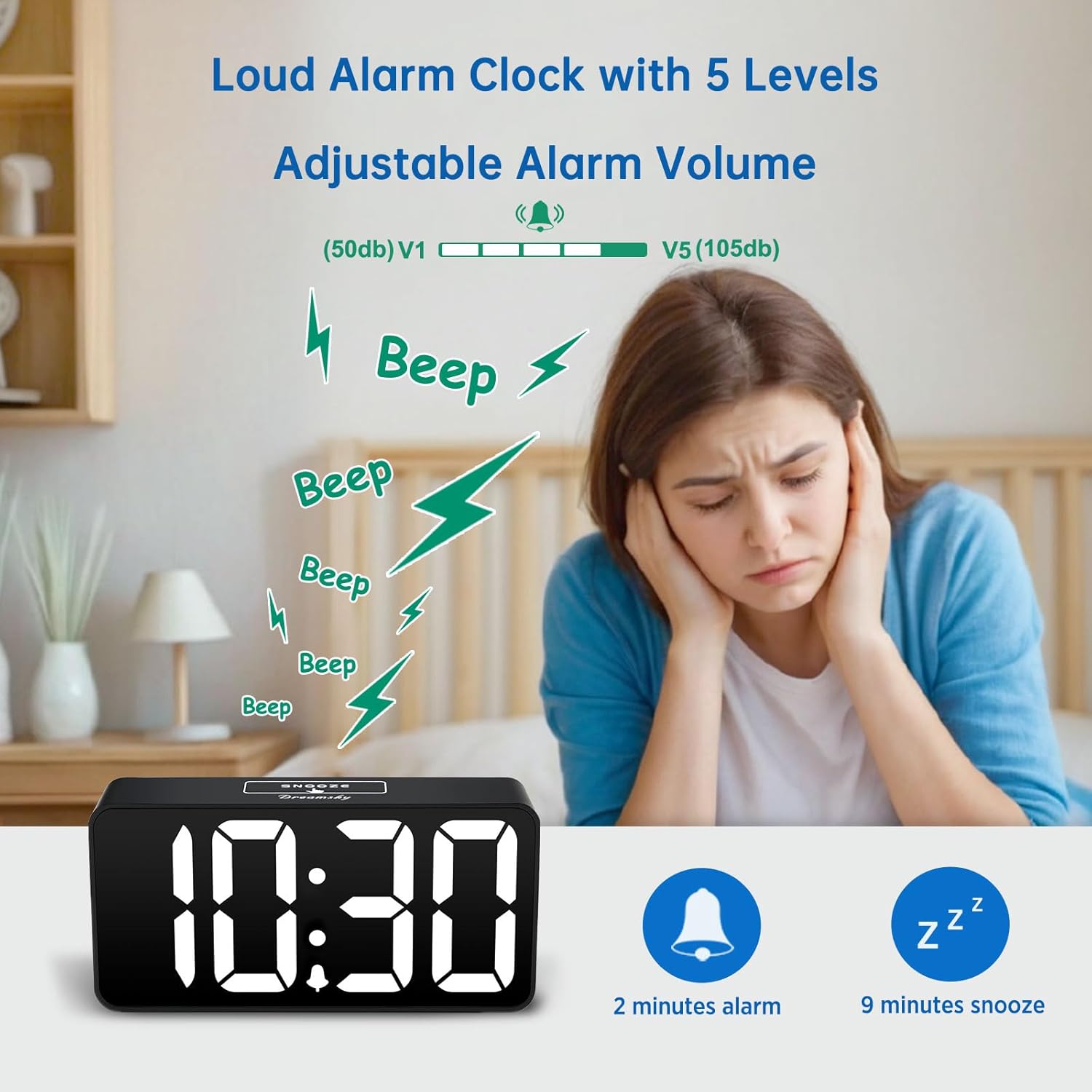 Small Digital RGB Alarm Clock