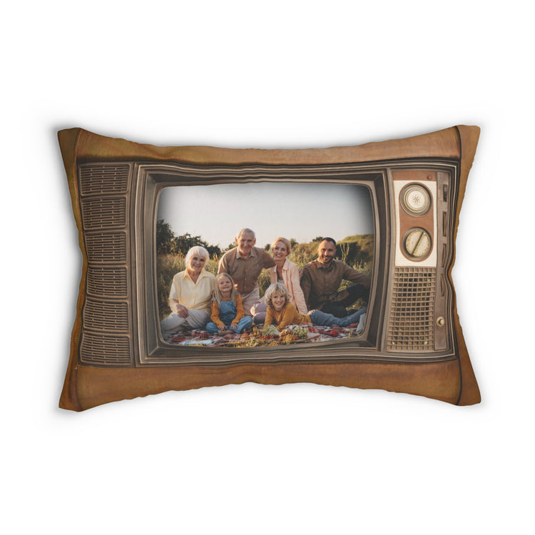 Personalized Vintage Television Throw Pillow
