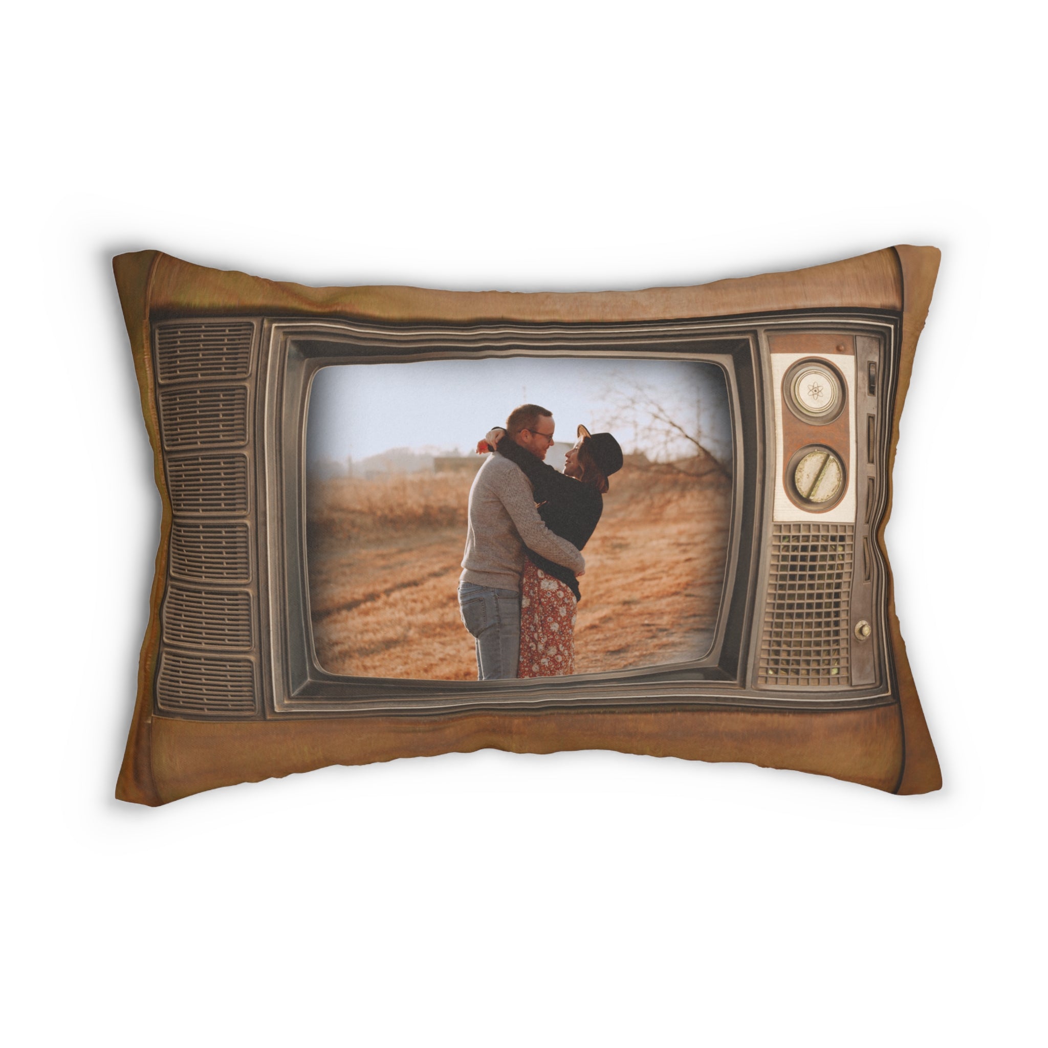 Personalized Vintage Television Throw Pillow