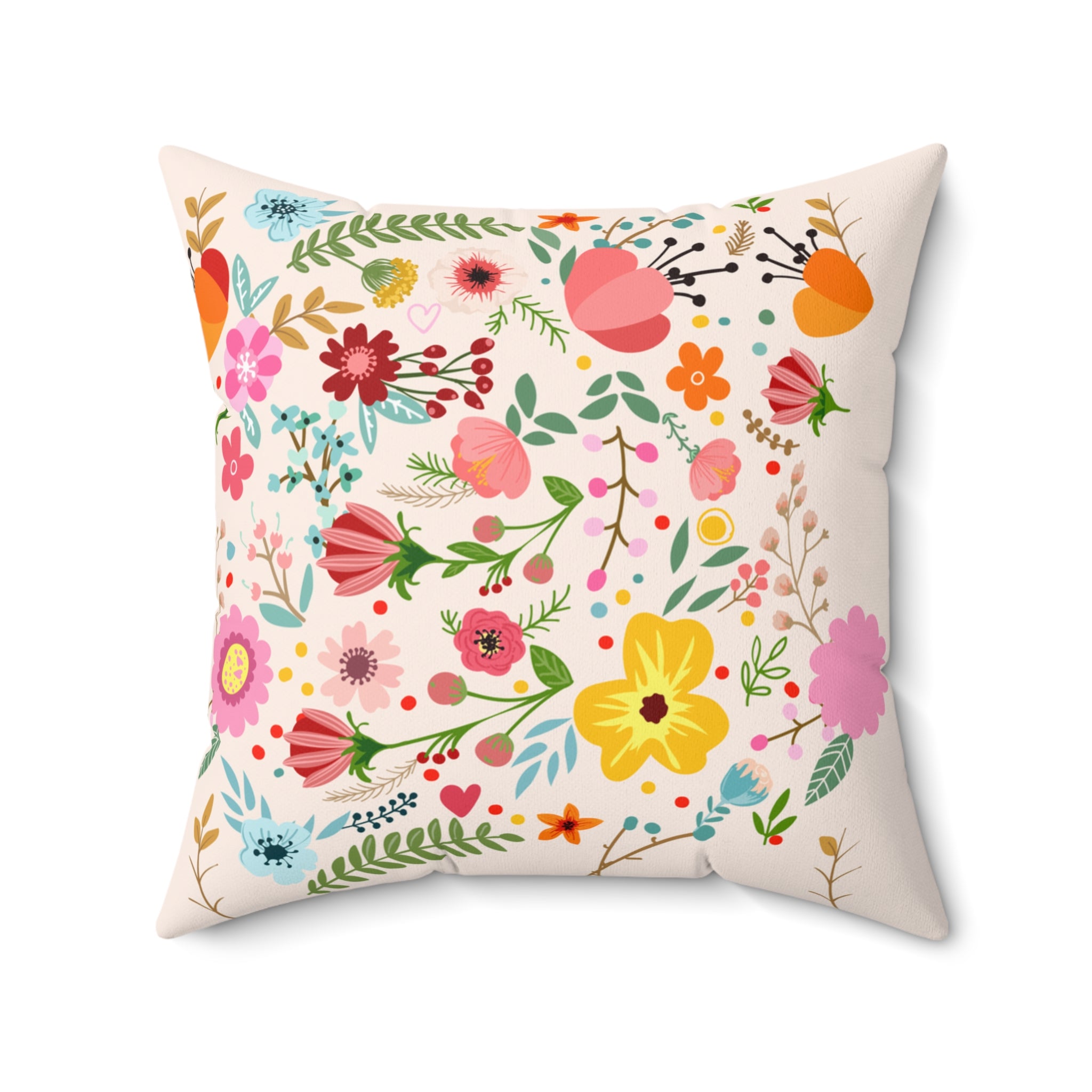 Spring Blossom Square Pillow