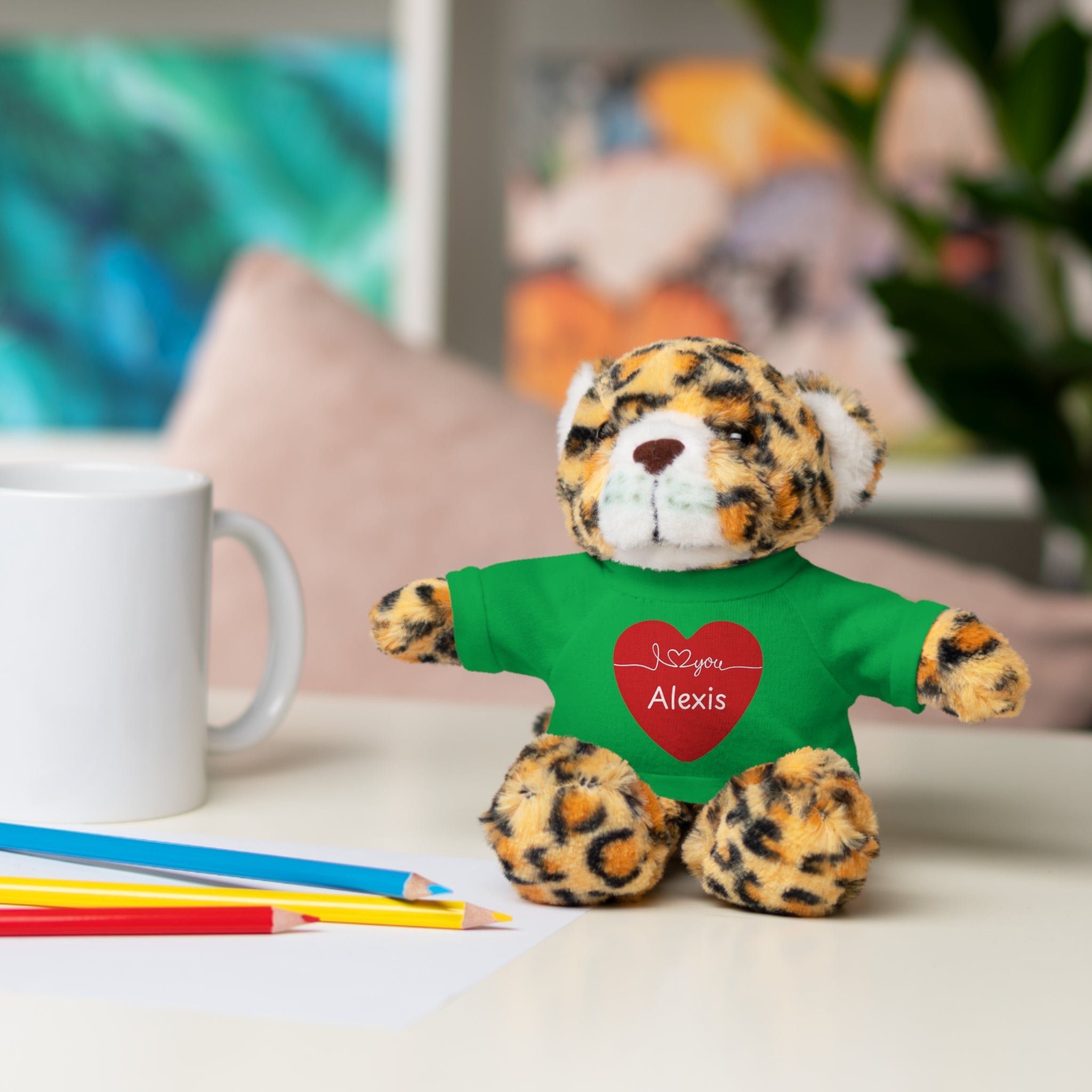Personalized Heart Plush Animals