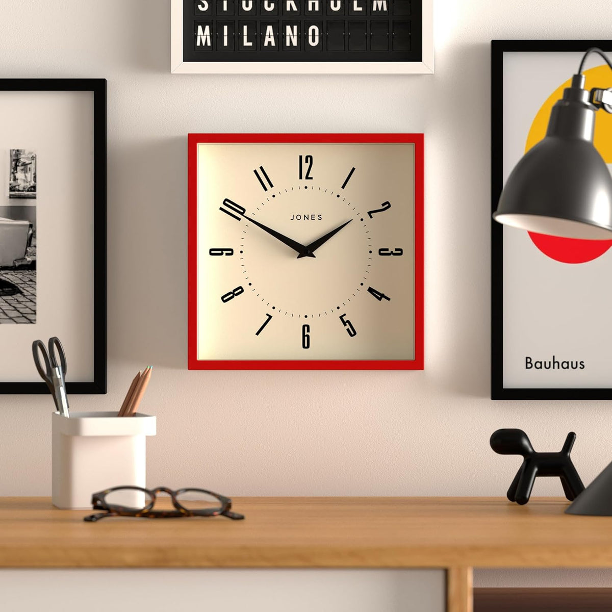 Square Lclock Retro Square Clock – Animi Causa