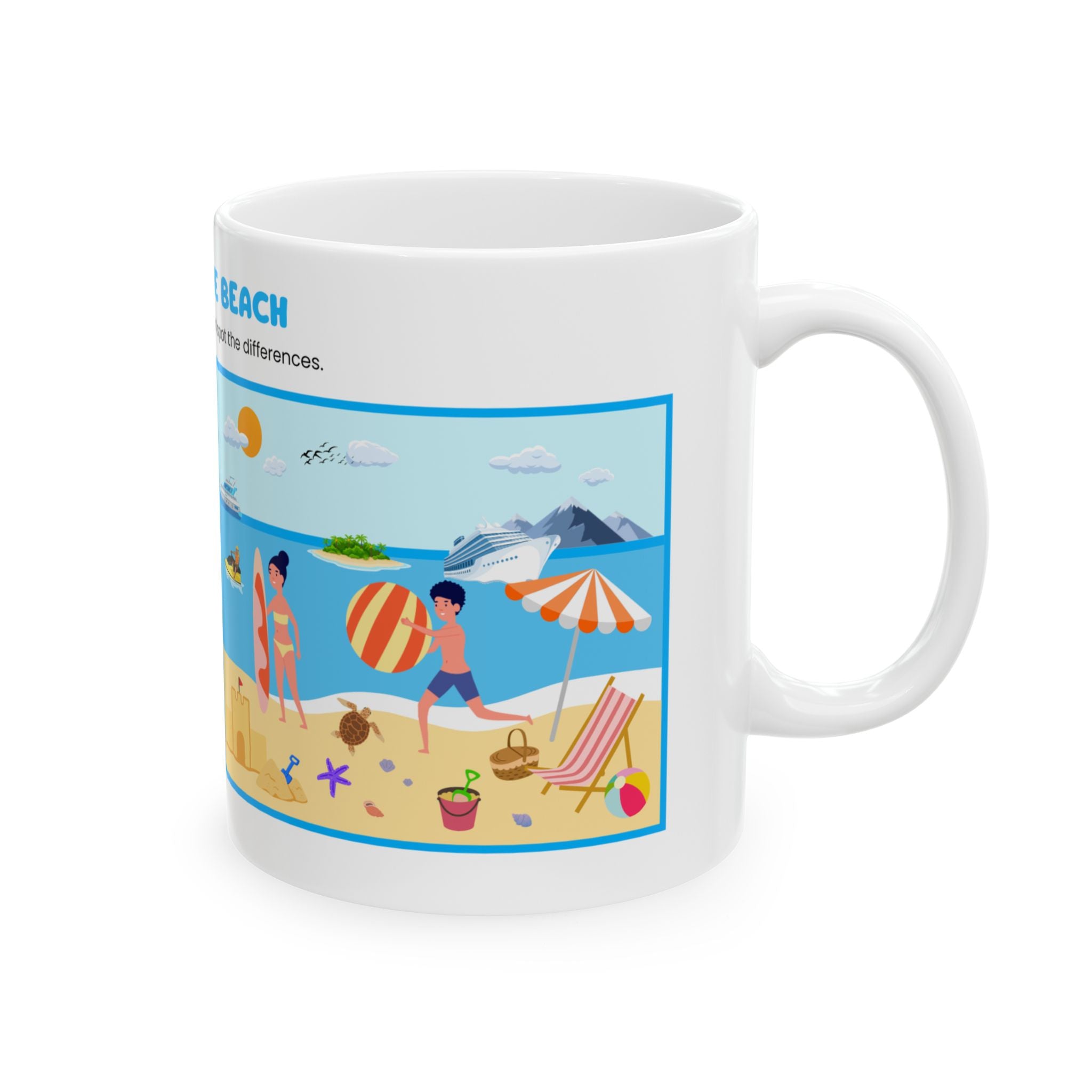 Spot the difference Mug - A Day At The Beach