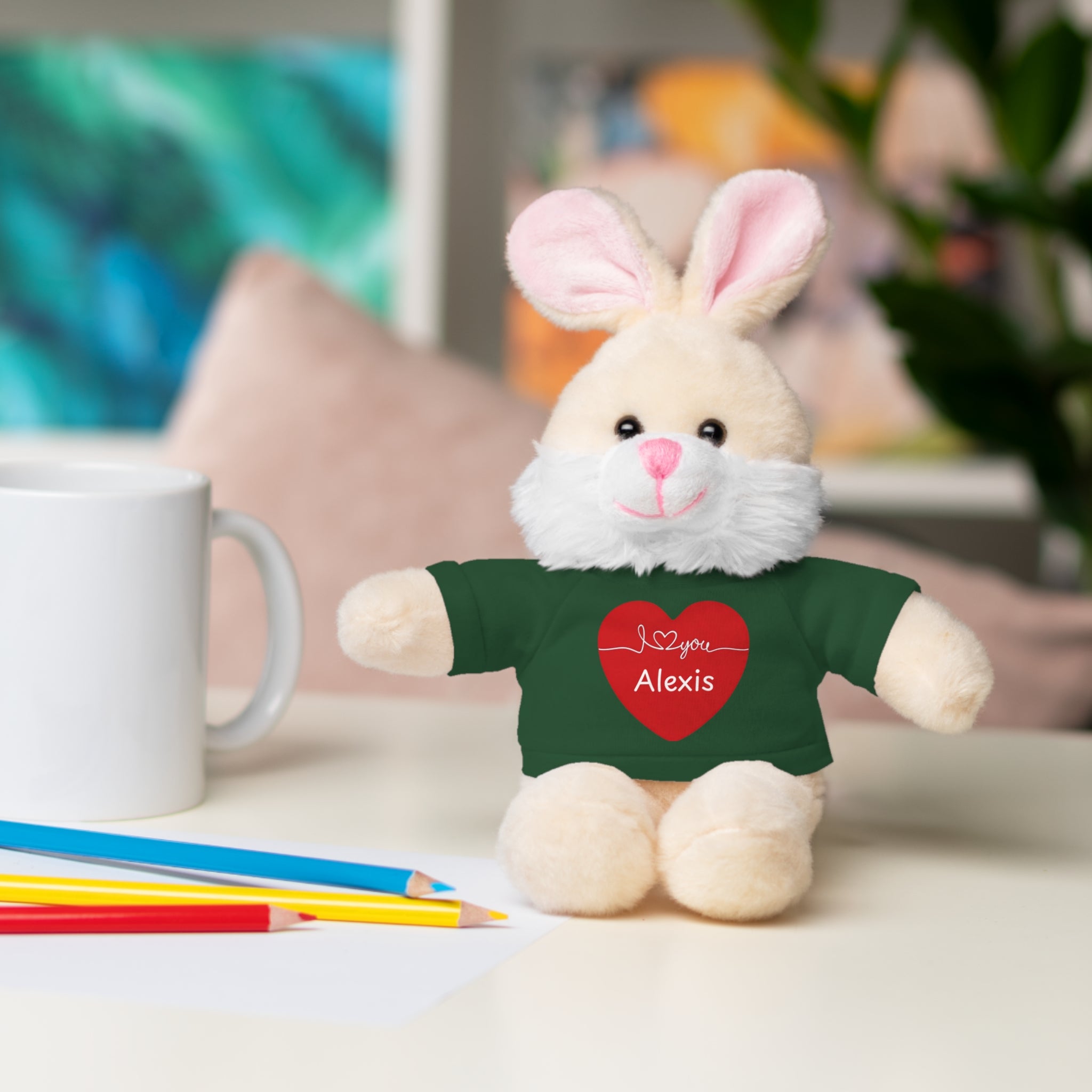 Personalized Heart Plush Animals