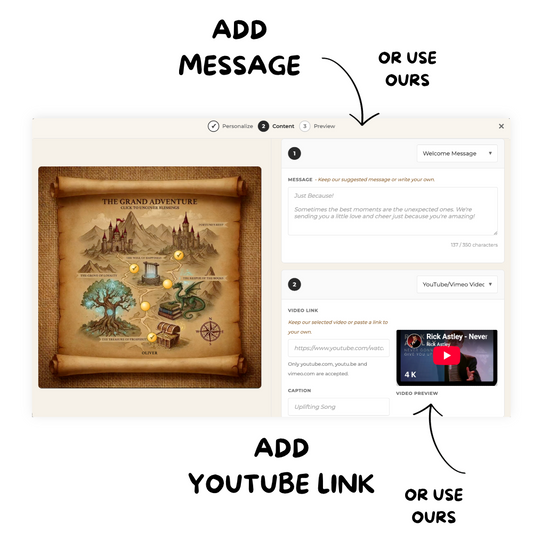 Animi Quest - Personalized Interactive Greeting Card - The Grand Adventure