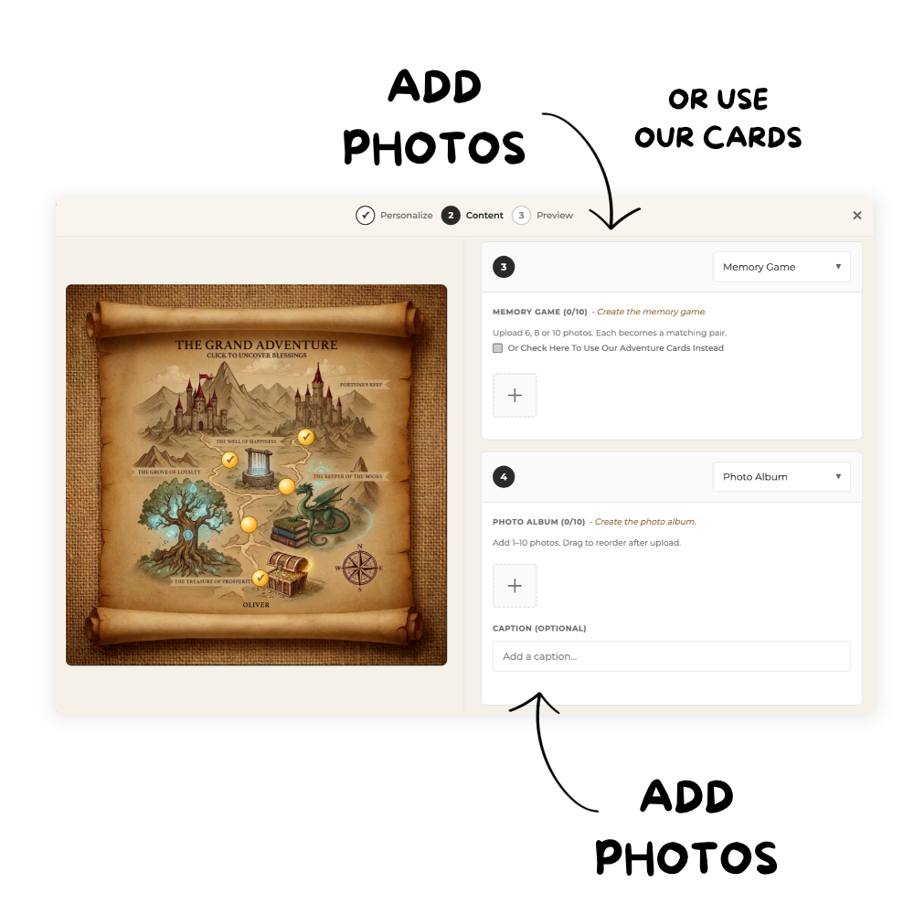 Animi Quest - Personalized Interactive Greeting Card - The Grand Adventure